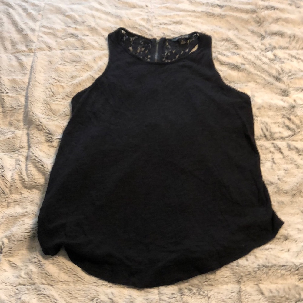 Lucky Brand 🍀 black lace racerback tank top L